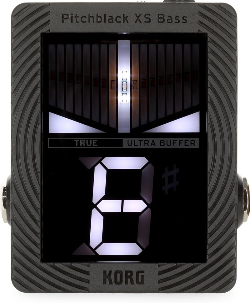 Korg Pitchblack XS Compact Chromatic Bass Guitar Pedal Tuner w/ Four Display Modes and High Visibility Display (PBXSBASS) - Image 1
